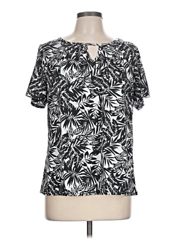 Wrapper Short Sleeve Blouse (view 1)