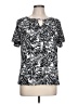Wrapper Black Short Sleeve Blouse Size L - photo 1