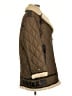Burberry Brit 100% Polyester Brown Shearling Trimmed Coat Size L - photo 4