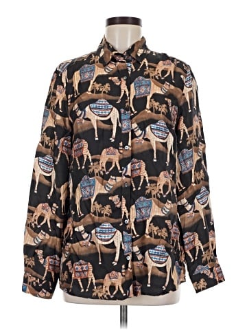 J. McLaughlin Long Sleeve Silk Top (view 1)