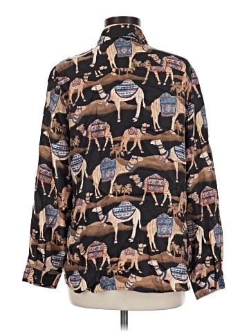 J. McLaughlin Long Sleeve Silk Top (view 2)