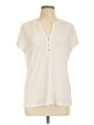 New York & Company Short Sleeve Blouse (view 1)