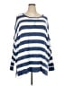 Belle By Kim Gravel Stripes Blue Pullover Sweater Size 3X - photo 1
