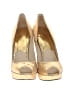 MICHAEL Michael Kors 100% Leather Metallic Gold Heels Size 8 1/2 - photo 2