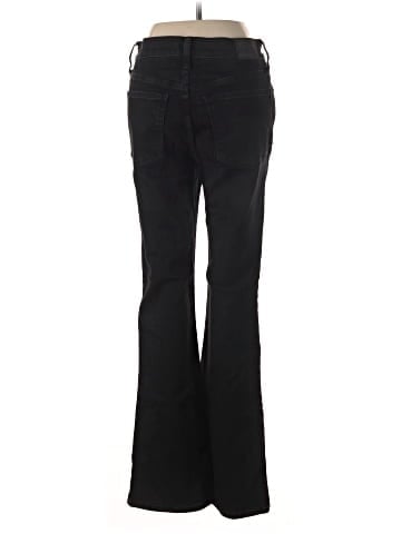 Madewell Tall Kick Out Crop Jeans in Black Rinse Wash (view 2)