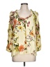 Chenault 100% Polyester Yellow 3/4 Sleeve Blouse Size L - photo 1