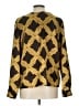 Albert Nipon 100% Polyester Argyle Jacquard Gold Long Sleeve Top Size 12 - photo 2