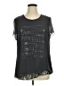LOGO 100% Polyester Black Short Sleeve Top Size XL - photo 1