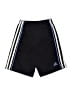 Adidas 100% Polyester Stripes Black Athletic Shorts Size 7 - photo 1