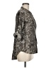 MADE IN ITALY 100% Rayon Animal Print Silver 3/4 Sleeve Blouse Size M (estimated) - photo 4