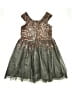 Zunie 100% Polyester Metallic Brown Dress Size 14 - photo 2