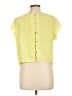Bebe 100% Polyester Yellow Short Sleeve Blouse Size L - photo 2
