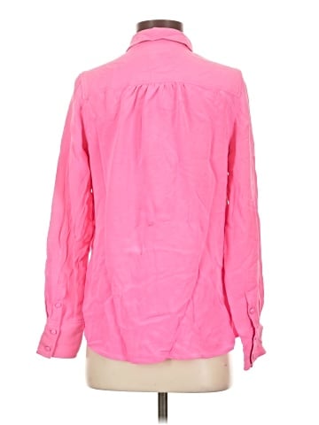J.Crew Collection Long Sleeve Silk Top (view 2)
