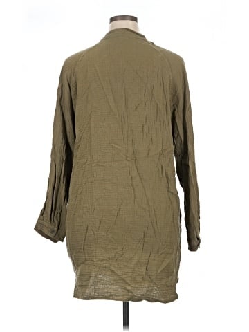 iGenJun 3/4 Sleeve Button-Down Shirt (view 2)
