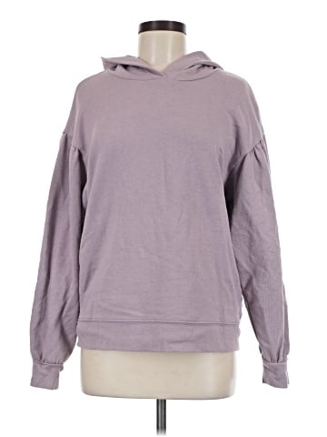 Madewell Pleat-Sleeve Shrunken Hoodie Sweatshirt (view 1)