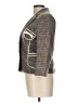 Juicy Couture 100% Wool Houndstooth Brown Gray Wool Blazer Size L - photo 5