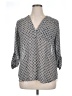 Maurices 100% Polyester Gray 3/4 Sleeve Blouse Size XL - photo 1