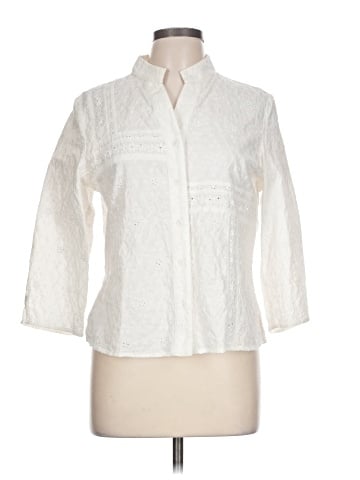 Coldwater Creek 3/4 Sleeve Button-Down Shirt (view 1)