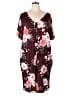 Lularoe Floral Burgundy Romper Size 3X - photo 1