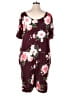 Lularoe Floral Burgundy Romper Size 3X - photo 2