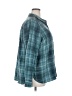 L.L.Bean 100% Cotton Plaid Teal Long Sleeve Blouse Size 2X - photo 4