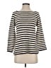 Lauren Moffatt 100% Cotton Stripes Ivory Pullover Sweater Size XS - photo 1