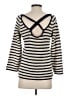 Lauren Moffatt 100% Cotton Stripes Ivory Pullover Sweater Size XS - photo 2