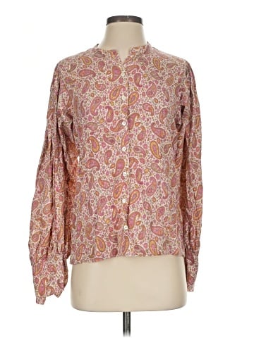 DÔEN Long Sleeve Silk Top (view 1)