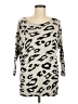 Salt & Pepper Animal Print Gray Pullover Sweater Size M - photo 1