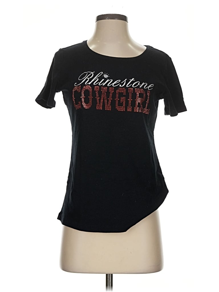 Pre-owned Rebecca Malone Short Sleeve T-shirt In Black