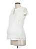 Seraphine White Short Sleeve Top Size 4 - photo 1