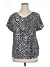 Apt. 9 100% Polyester Blue Short Sleeve Blouse Size 0X - photo 1