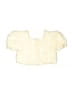 Shein 100% Polyester Ivory Short Sleeve Blouse Size 6 - photo 1