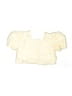 Shein 100% Polyester Ivory Short Sleeve Blouse Size 6 - photo 2