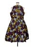 Ray Darten Print Purple Cocktail Dress Size 3X - photo 2