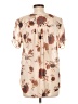 DR2 100% Polyester Tan Short Sleeve Blouse Size L - photo 2
