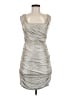 Express 100% Polyester Metallic Silver Cocktail Dress Size 8 - photo 1