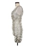 Express 100% Polyester Metallic Silver Cocktail Dress Size 8 - photo 5