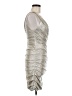 Express 100% Polyester Metallic Silver Cocktail Dress Size 8 - photo 4