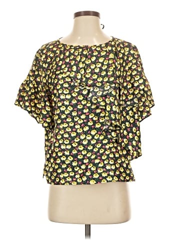 J.Crew Collection Short Sleeve Silk Top (view 1)