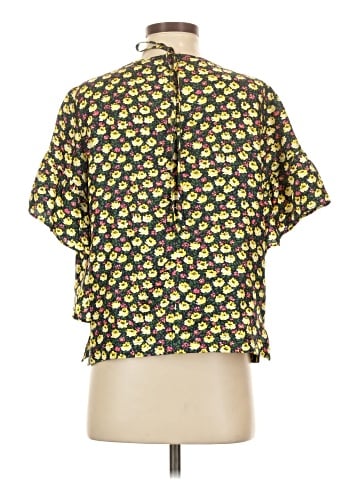 J.Crew Collection Short Sleeve Silk Top (view 2)