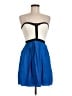 Parker 100% Silk Color Block Blue Cocktail Dress Size M - photo 1