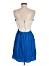 Parker 100% Silk Color Block Blue Cocktail Dress Size M - photo 2
