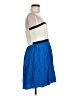 Parker 100% Silk Color Block Blue Cocktail Dress Size M - photo 4