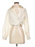 Flat White 100% Linen Ivory Long Sleeve Blouse Size S - photo 1