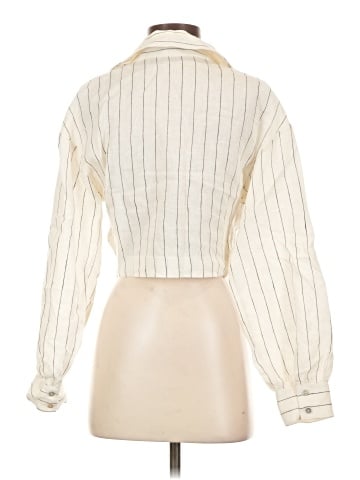 Flat White Long Sleeve Blouse (view 2)