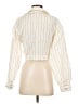 Flat White 100% Linen Ivory Long Sleeve Blouse Size S - photo 2