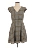 19 Cooper 100% Polyester Plaid Gray Casual Dress Size M - photo 1