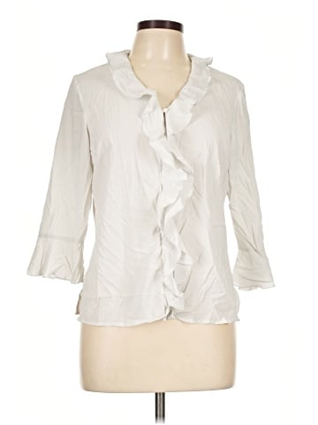 Worthington 3/4 Sleeve Button-Down Shirt (view 1)