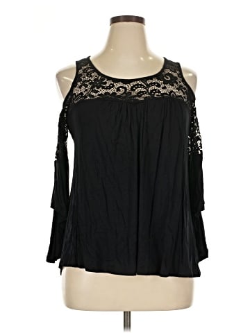 No Comment 3/4 Sleeve Blouse (view 1)